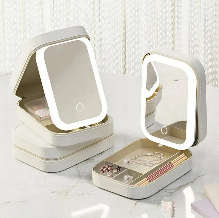 Mini Makeup Bag with LED Mirror