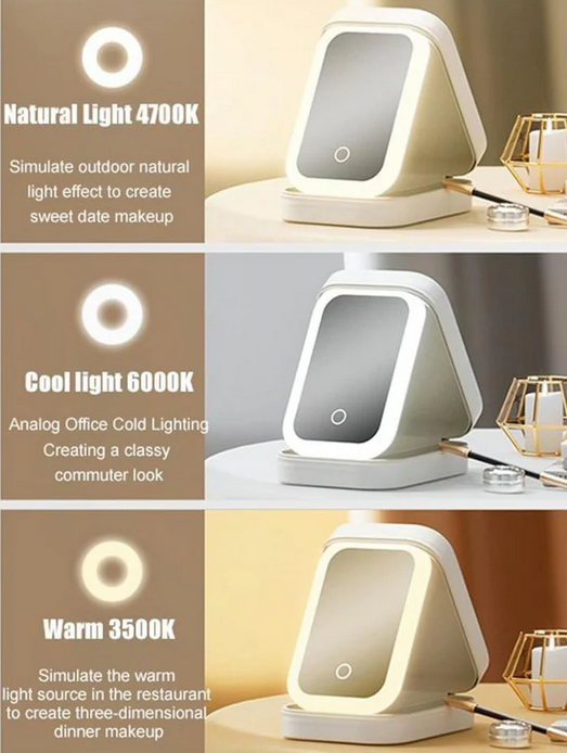 Mini Makeup Bag with LED Mirror