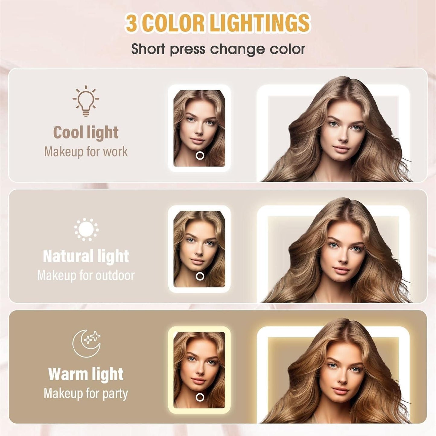 Mini Makeup Bag with LED Mirror