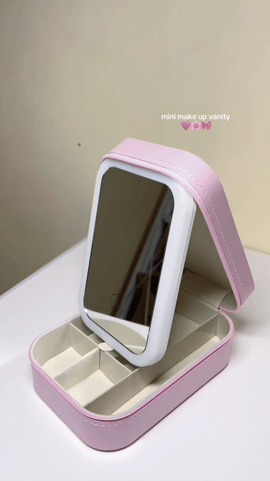Mini Makeup Bag with LED Mirror